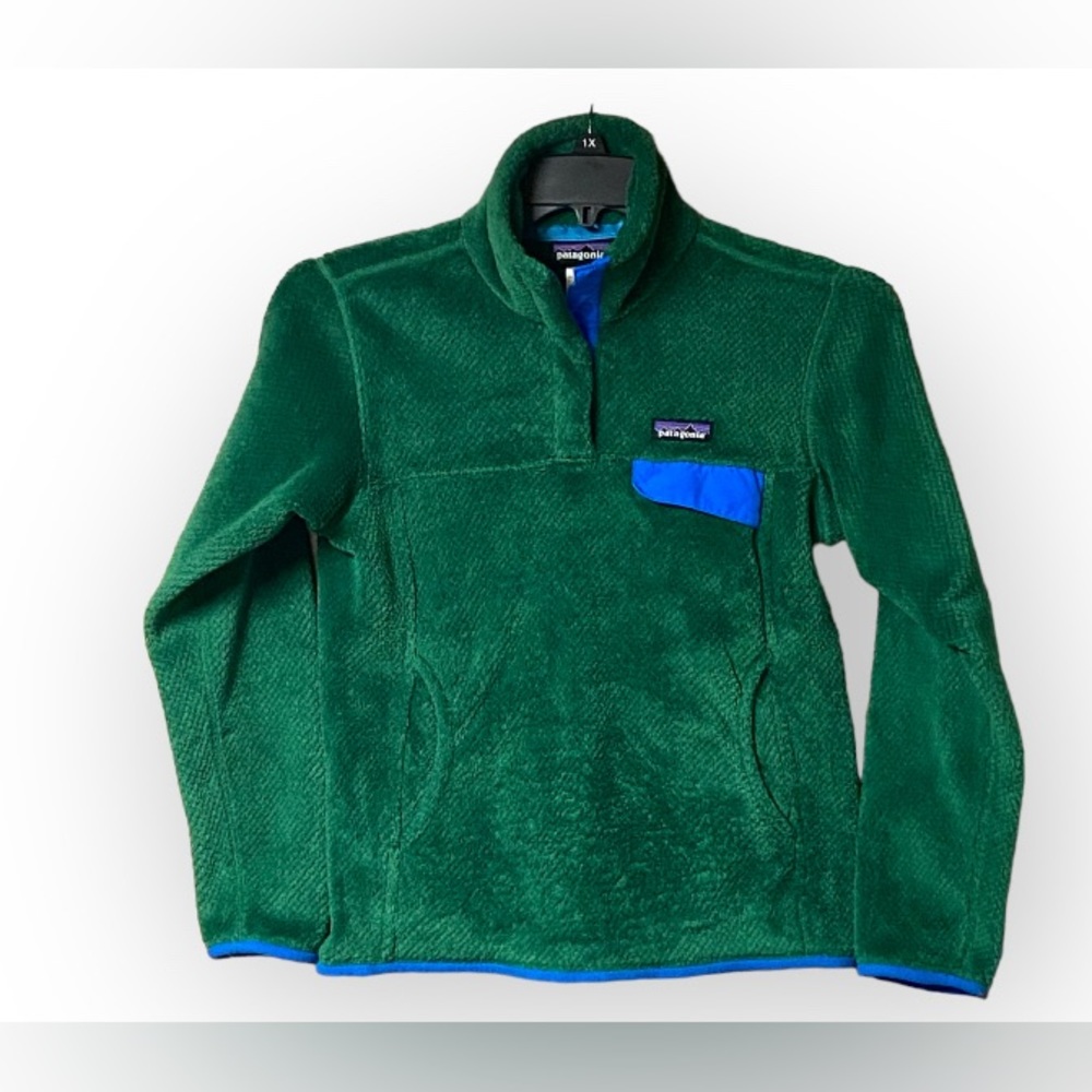 EUC Vintage Patagonia Quarter Snap Pullover SZ S Kelly Green